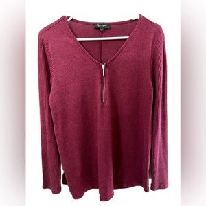 Burgundy Long Sleeve Top